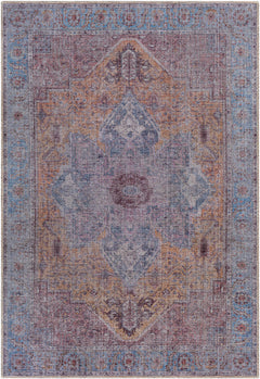 Otaki Purple & Brown Washable Area Rug - Clearance - Ornate Home