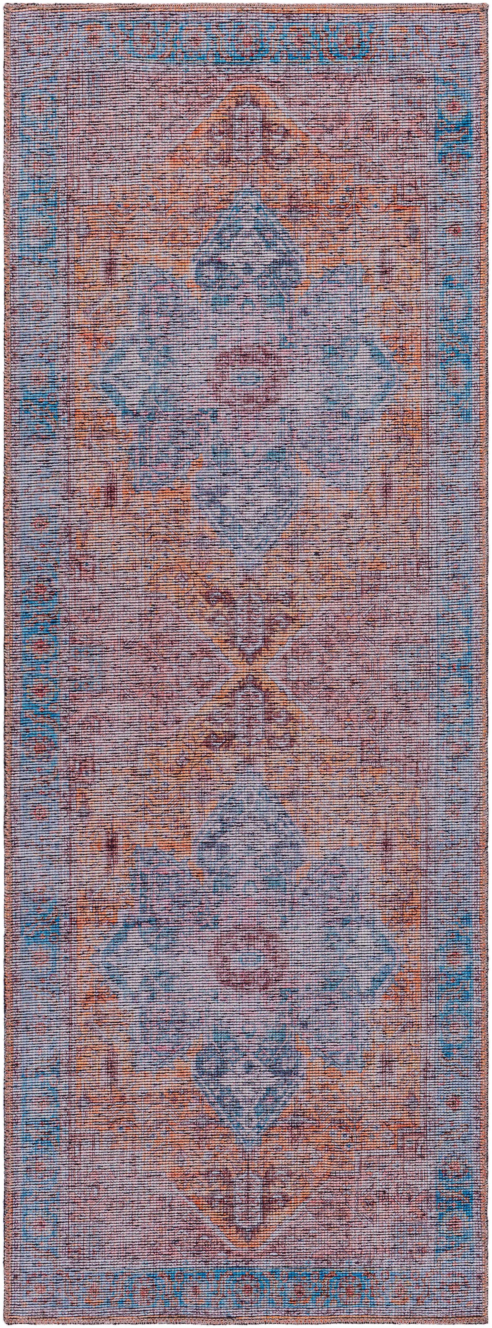 Otaki Purple & Brown Washable Area Rug - Clearance - Ornate Home
