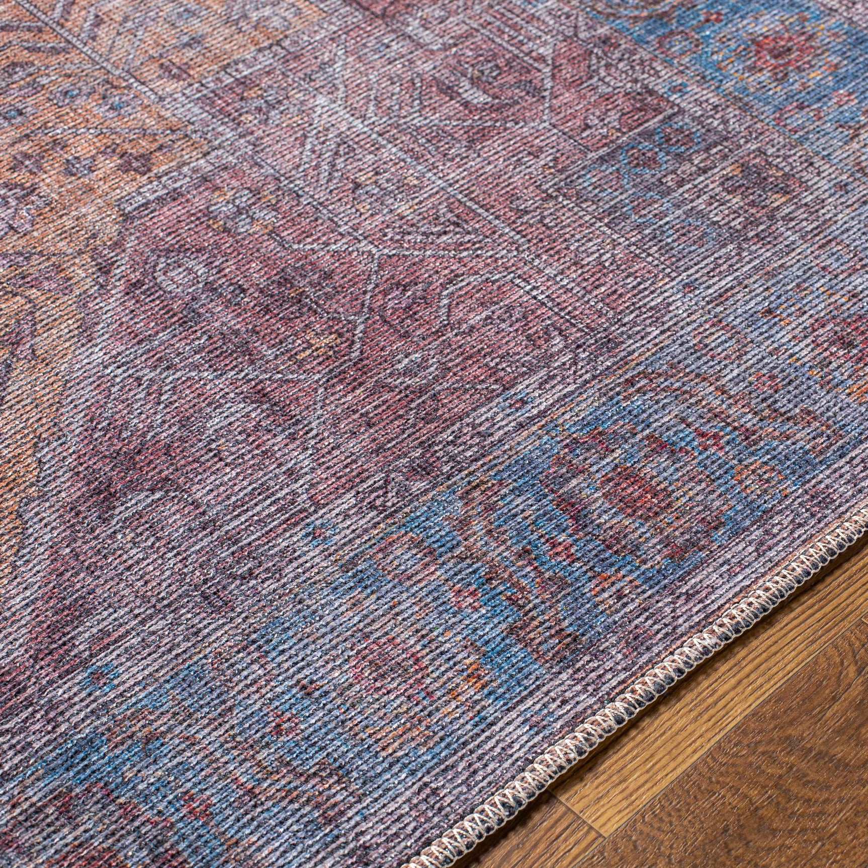 Otaki Purple & Brown Washable Area Rug - Clearance - Ornate Home