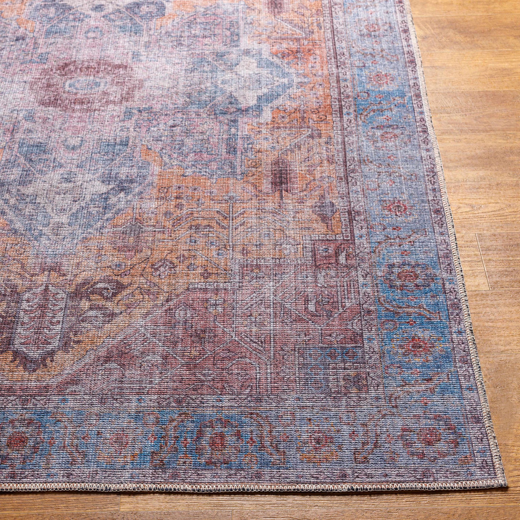 Otaki Purple & Brown Washable Area Rug - Clearance - Ornate Home