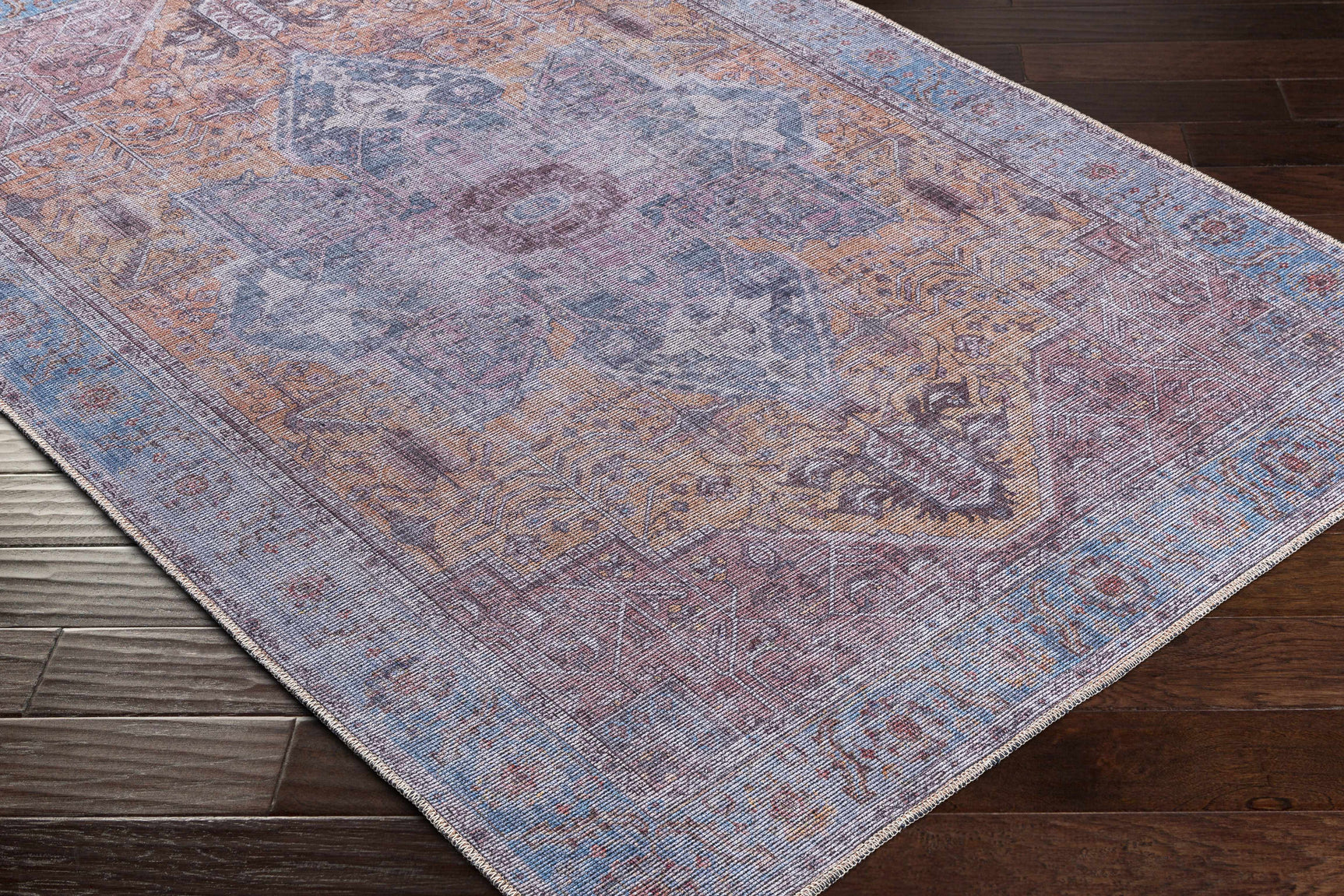 Otaki Purple & Brown Washable Area Rug - Clearance - Ornate Home