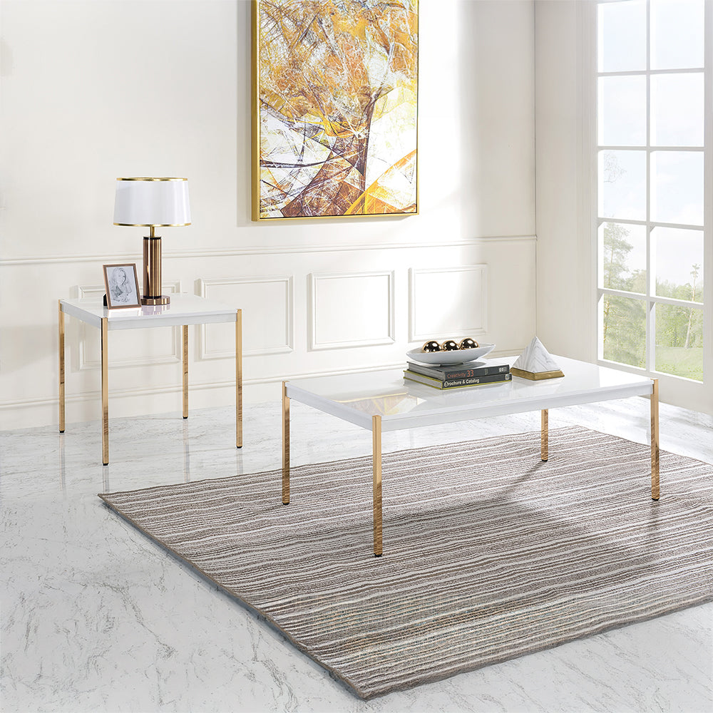 Otrac White Coffee Table - Ornate Home