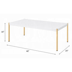 Otrac White Coffee Table - Ornate Home