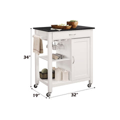 Ottawa Black & White Kitchen Cart - Ornate Home