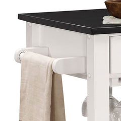 Ottawa Black & White Kitchen Cart - Ornate Home