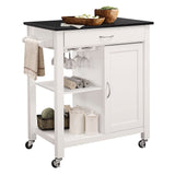 Ottawa Black & White Kitchen Cart - Ornate Home