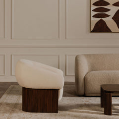Otto Flecked Cream Accent Chair - Ornate Home