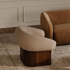Otto Flecked Tan Accent Chair - Ornate Home