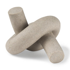 Otto Gray Sandstone Resin Large Knot Sculpture Decorative Object - Ornate Home