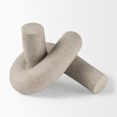 Otto Gray Sandstone Resin Large Knot Sculpture Decorative Object - Ornate Home