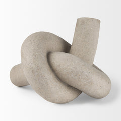 Otto Gray Sandstone Resin Large Knot Sculpture Decorative Object - Ornate Home
