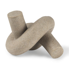 Otto Gray Sandstone Resin Small Knot Sculpture Decorative Object - Ornate Home