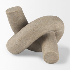Otto Gray Sandstone Resin Small Knot Sculpture Decorative Object - Ornate Home