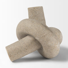 Otto Gray Sandstone Resin Small Knot Sculpture Decorative Object - Ornate Home