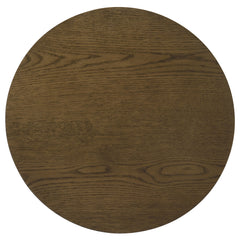 Ottowa Brown 22-Inch Round Wood Side End Table with Shelf - Ornate Home
