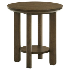 Ottowa Brown 3-piece Round Wood Coffee Table Set - Ornate Home