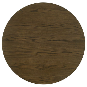 Ottowa Brown 47-inch Round Wood Dining Table with Shelf - Ornate Home
