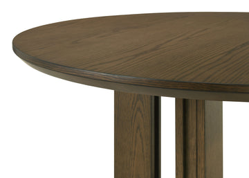 Ottowa Brown 47-inch Round Wood Dining Table with Shelf - Ornate Home