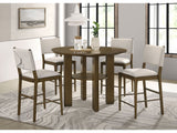 Ottowa Brown 5-piece Round Counter Height Dining Room Set - Ornate Home