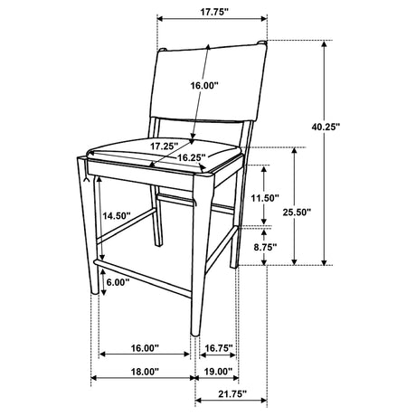Ottowa Brown 5-piece Round Counter Height Dining Room Set - Ornate Home