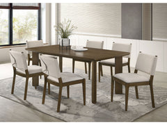 Ottowa Brown 7-piece Rectangular Wood Dining Room Table Set - Ornate Home