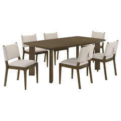 Ottowa Brown 7-piece Rectangular Wood Dining Room Table Set - Ornate Home