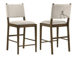 Ottowa Brown Upholstered Counter Side Chair (Set of 2) - Ornate Home