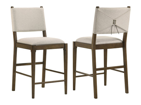 Ottowa Brown Upholstered Counter Side Chair (Set of 2) - Ornate Home