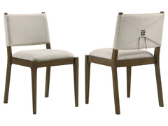 Ottowa Brown Upholstered Dining Side Chair (Set of 2) - Ornate Home