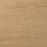 Ottowa Washed Oak Round Wood Side End Table with Shelf - Ornate Home