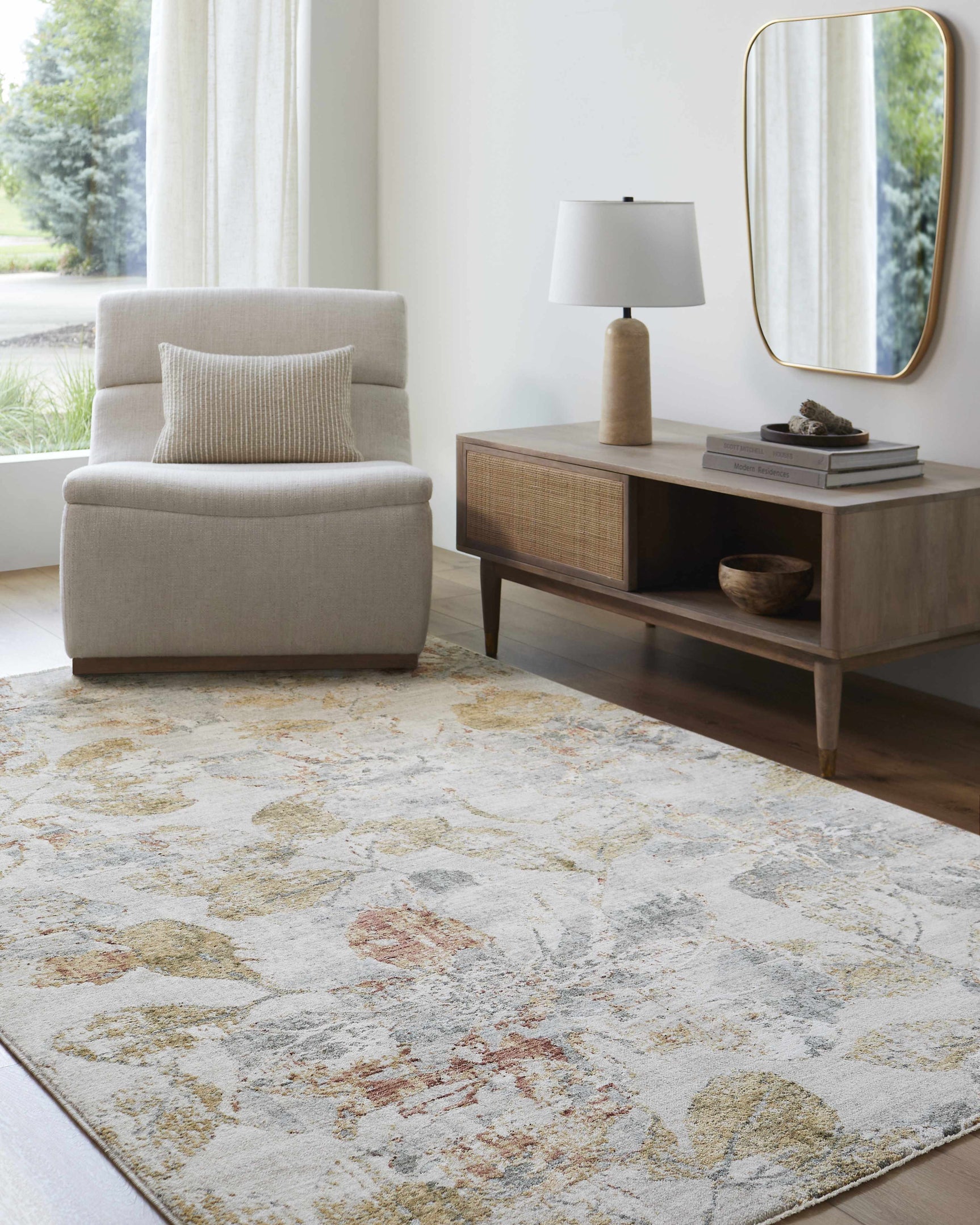 Ouida Floral Rug - Ornate Home