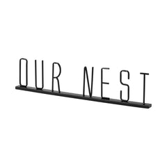 Our Nest Black Metal Sign - Ornate Home