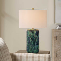 Out Of The Blue Green Table Lamp - Ornate Home