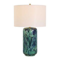 Out Of The Blue Green Table Lamp - Ornate Home