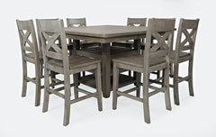 Outer Banks Driftwood High/Low Dining Table w/ 4 Stools - Ornate Home