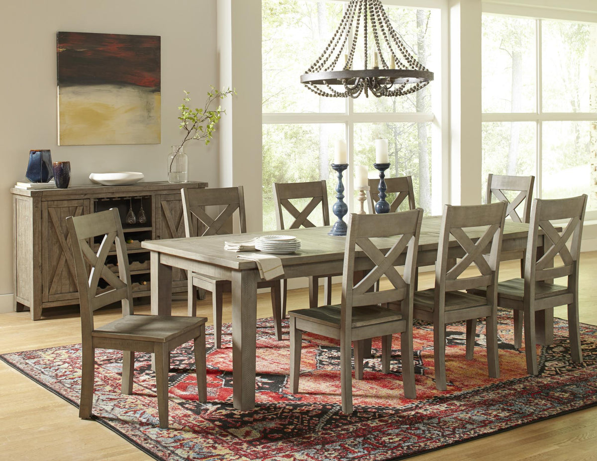 Outer Banks Driftwood Rect. Dining Dining Table w/ 4 Chairs - Ornate Home