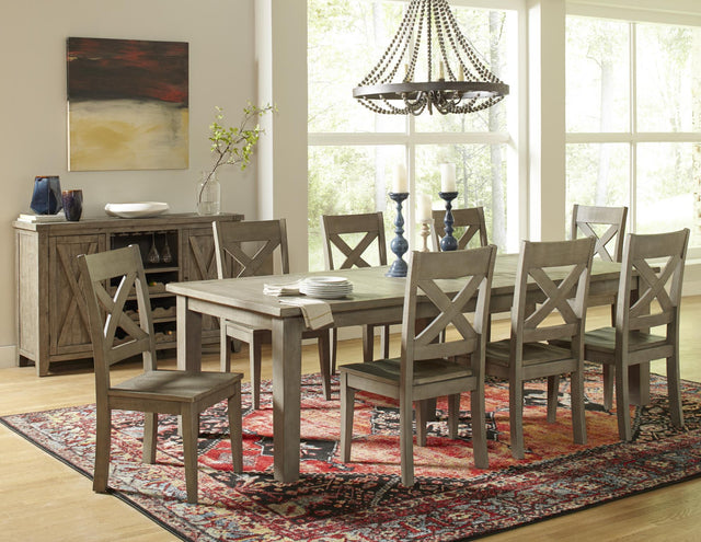 Outer Banks Driftwood Rect. Dining Dining Table w/ 4 Chairs - Ornate Home