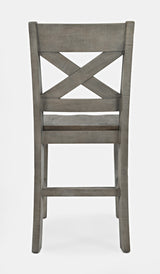 Outer Banks Driftwood X Back Stool (Set of 2) - Ornate Home