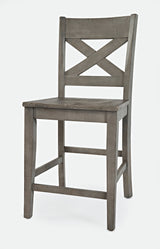 Outer Banks Driftwood X Back Stool (Set of 2) - Ornate Home