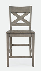 Outer Banks Driftwood X Back Stool (Set of 2) - Ornate Home