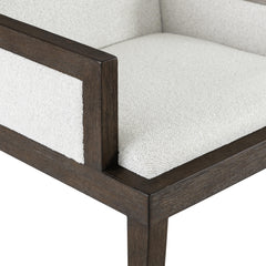 Outline Cassel/White/Cream Arm Chair (23.38" x 25" x 35.25") - Ornate Home