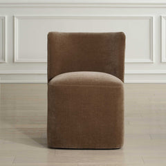 Outlook Brown Modern Velvet Dining Chair - Ornate Home