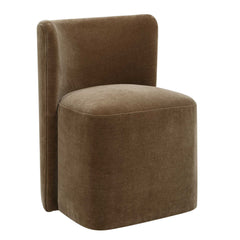 Outlook Brown Modern Velvet Dining Chair - Ornate Home