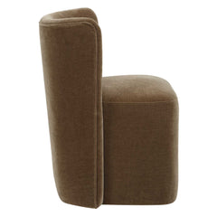 Outlook Brown Modern Velvet Dining Chair - Ornate Home