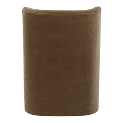 Outlook Brown Modern Velvet Dining Chair - Ornate Home
