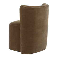 Outlook Brown Modern Velvet Dining Chair - Ornate Home