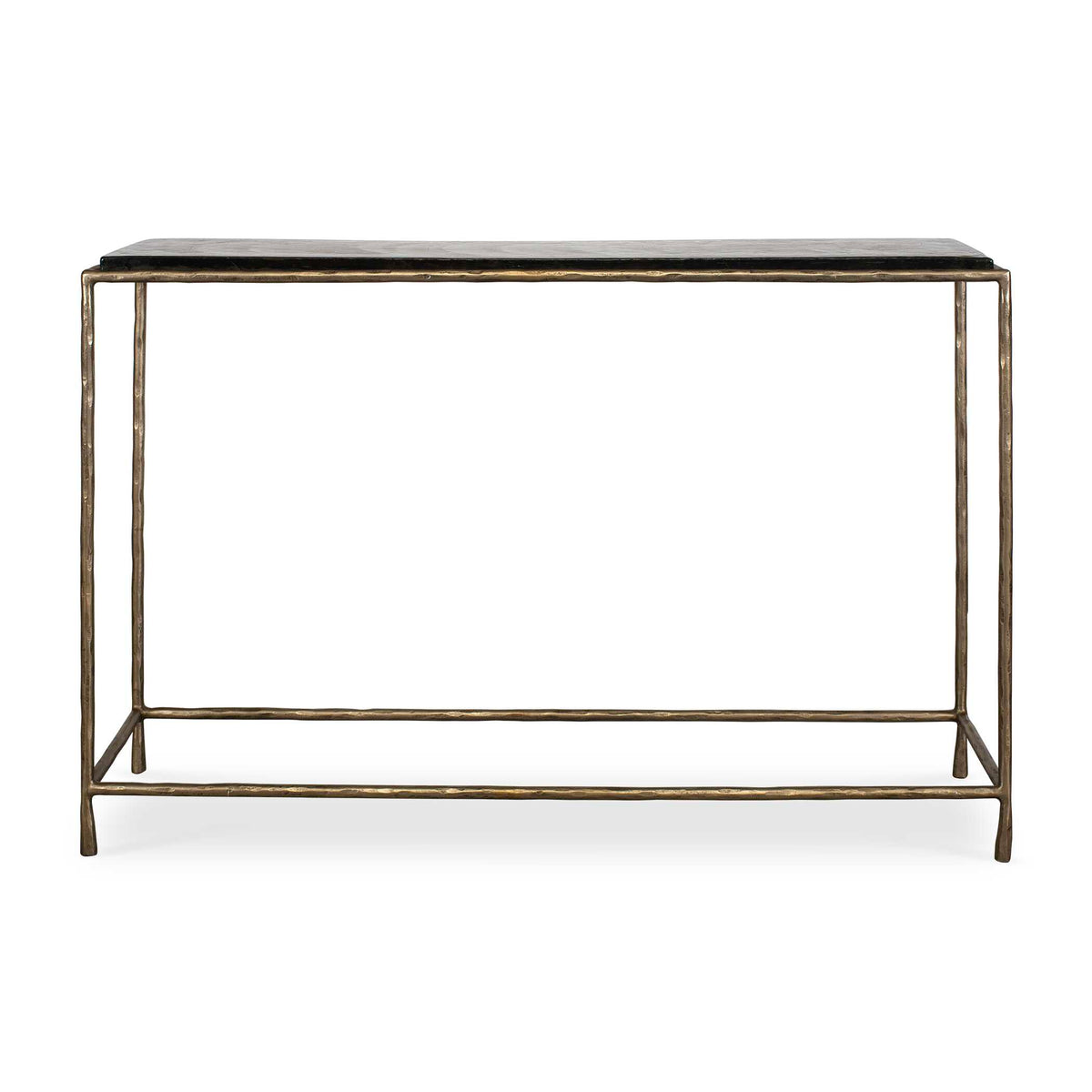 Ovard Brass Minimalist Metal Console Table - Ornate Home