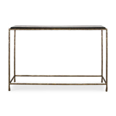 Ovard Brass Minimalist Metal Console Table - Ornate Home
