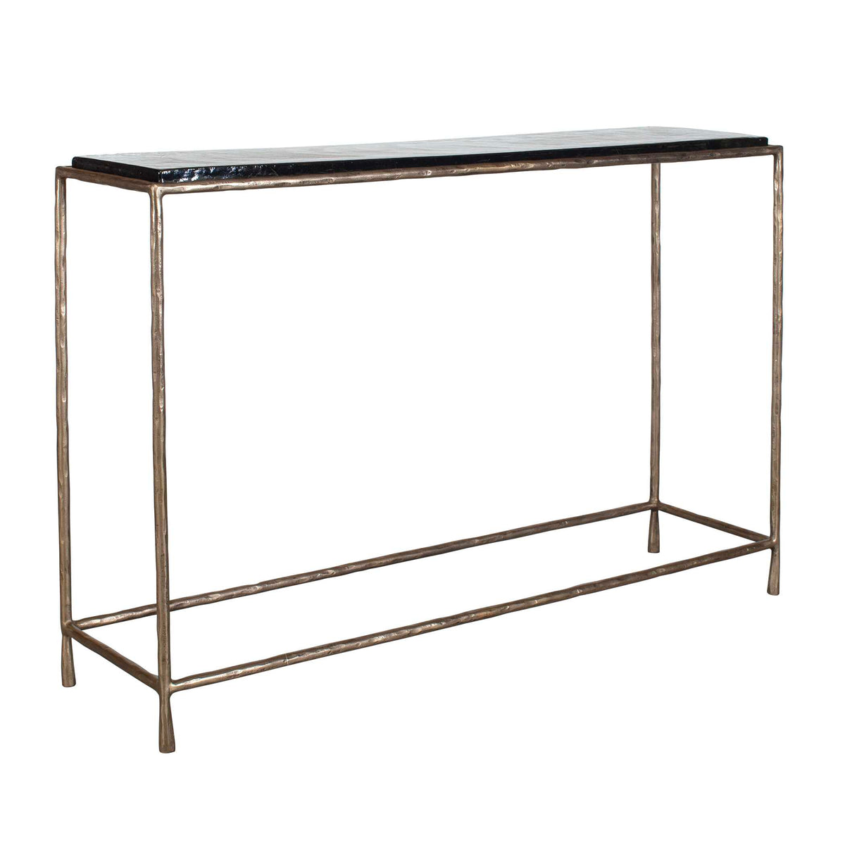 Ovard Brass Minimalist Metal Console Table - Ornate Home