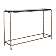 Ovard Brass Minimalist Metal Console Table - Ornate Home